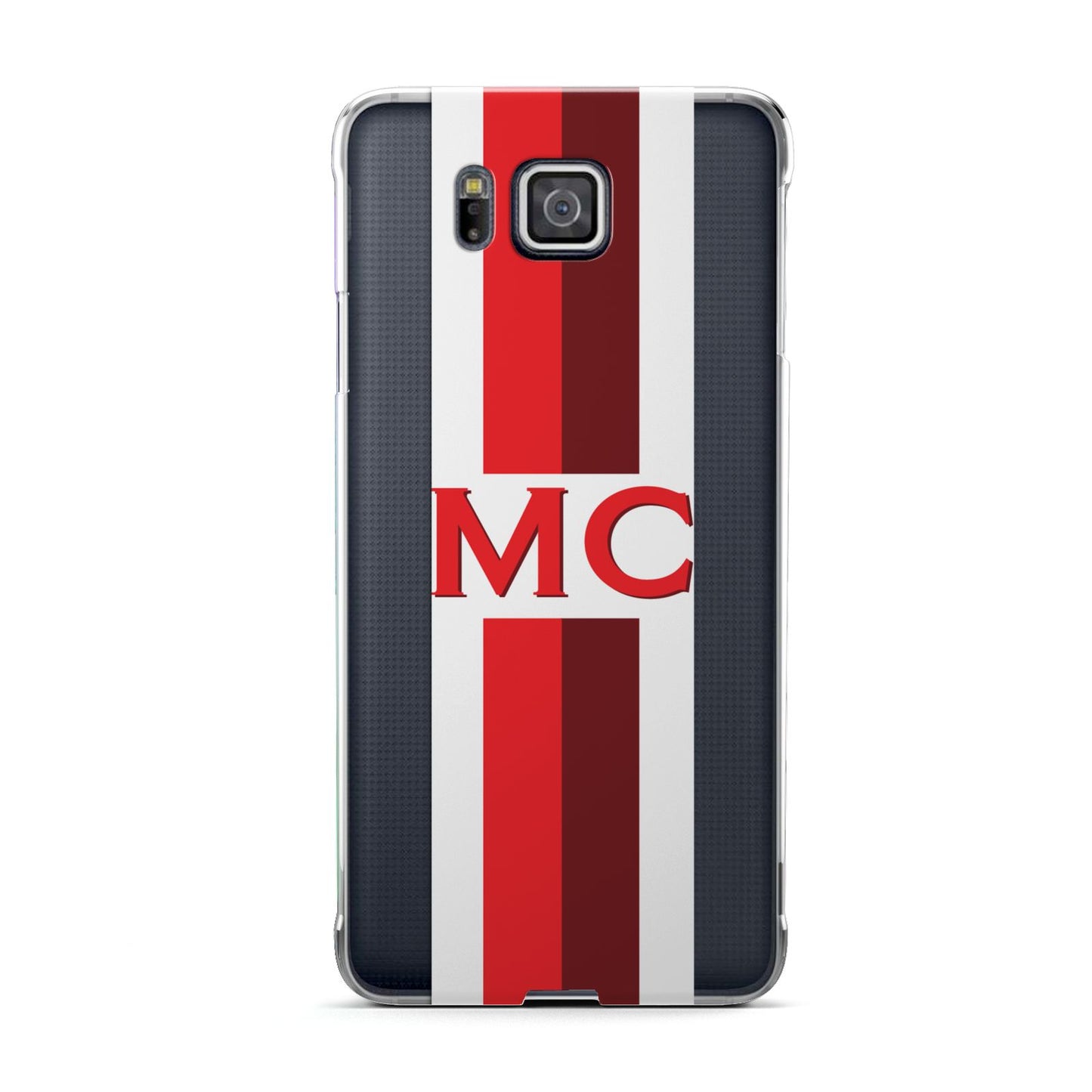 Personalised Transparent Red Bordeaux Stripe Samsung Galaxy Alpha Case