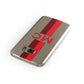 Personalised Transparent Red Bordeaux Stripe Samsung Galaxy Case Front Close Up