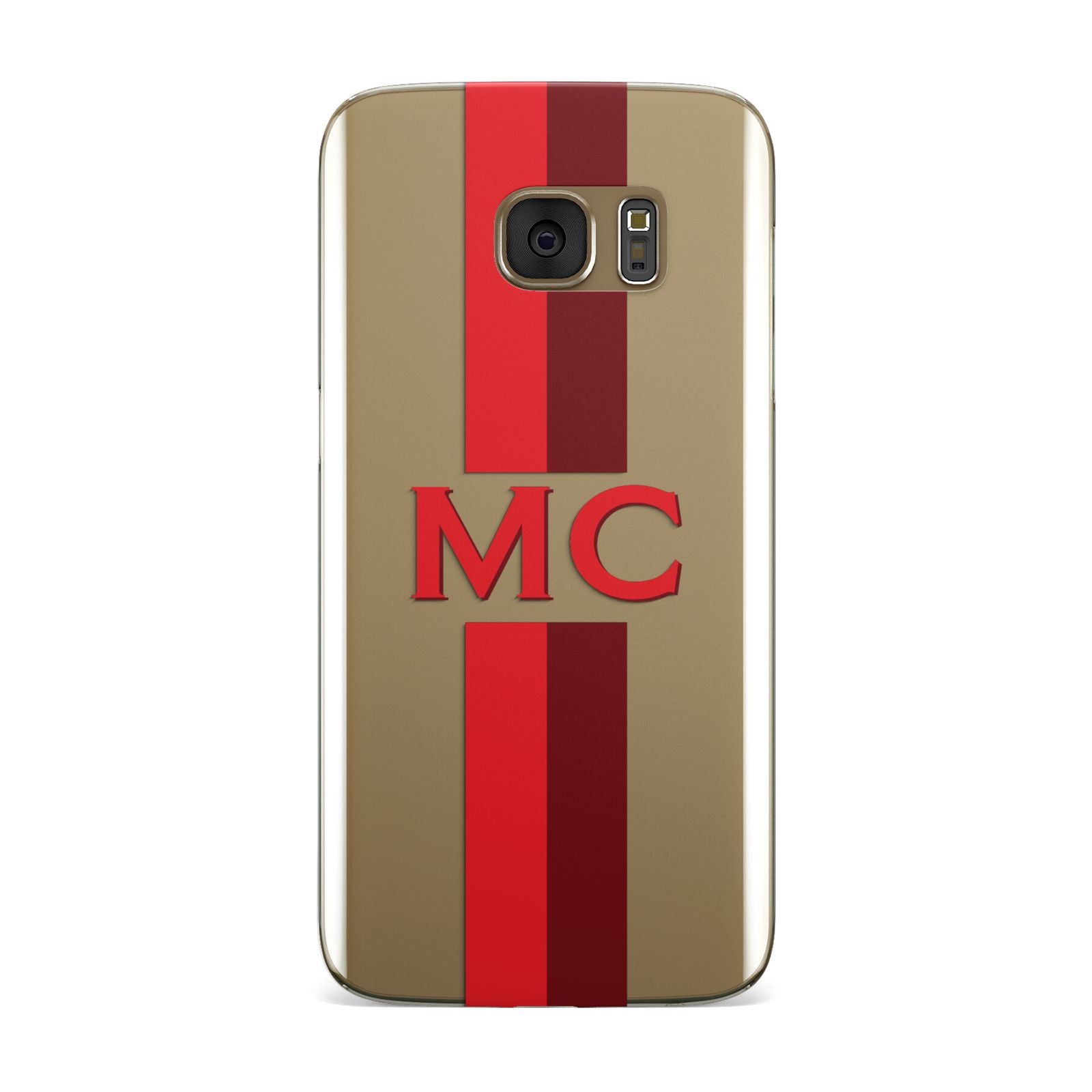 Personalised Transparent Red Bordeaux Stripe Samsung Galaxy Case