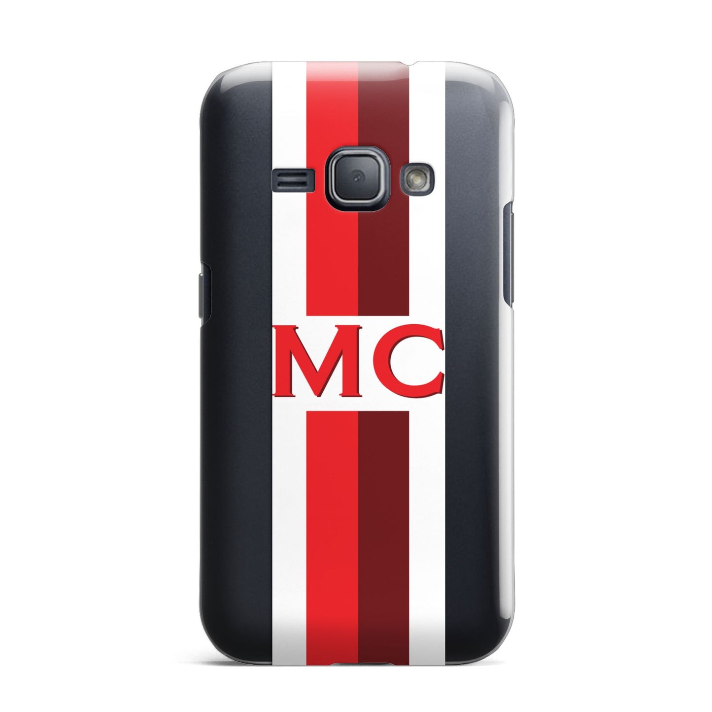 Personalised Transparent Red Bordeaux Stripe Samsung Galaxy J1 2016 Case