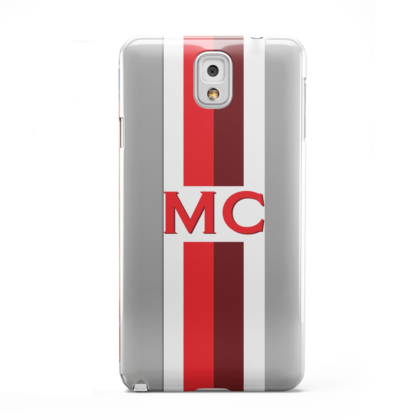 Personalised Transparent Red Bordeaux Stripe Samsung Galaxy Note 3 Case