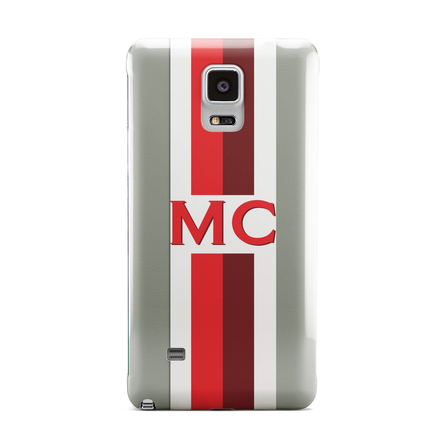 Personalised Transparent Red Bordeaux Stripe Samsung Galaxy Note 4 Case