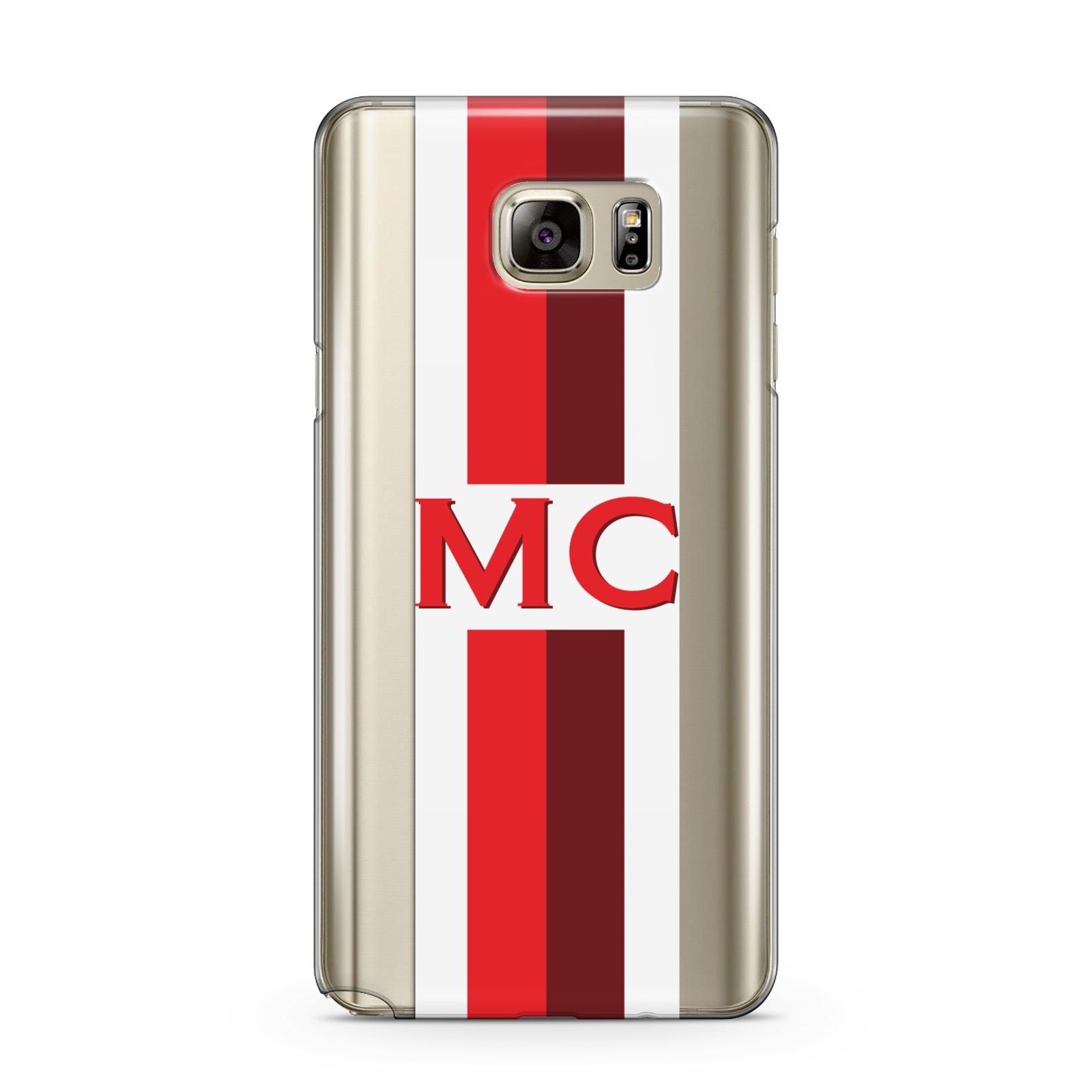 Personalised Transparent Red Bordeaux Stripe Samsung Galaxy Note 5 Case