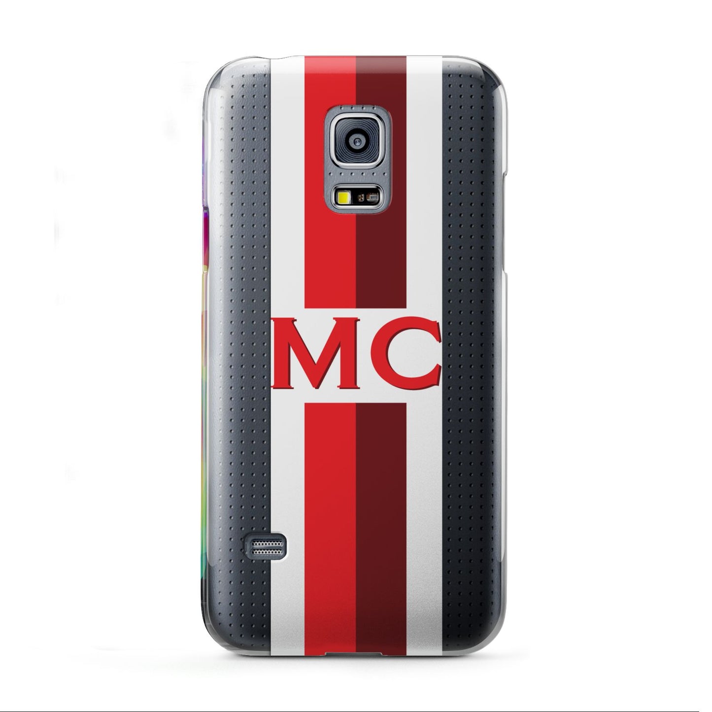 Personalised Transparent Red Bordeaux Stripe Samsung Galaxy S5 Mini Case
