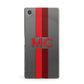 Personalised Transparent Red Bordeaux Stripe Sony Xperia Case