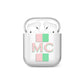 Personalised Transparent Striped Coral Pink AirPods Case