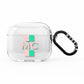 Personalised Transparent Striped Coral Pink AirPods Clear Case 3rd Gen