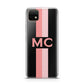 Personalised Transparent Striped Coral Pink Huawei Enjoy 20 Phone Case