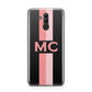Personalised Transparent Striped Coral Pink Huawei Mate 20 Lite