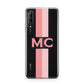 Personalised Transparent Striped Coral Pink Huawei P Smart Pro 2019