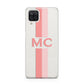 Personalised Transparent Striped Coral Pink Samsung A12 Case