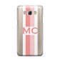 Personalised Transparent Striped Coral Pink Samsung Galaxy J5 2016 Case