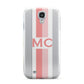 Personalised Transparent Striped Coral Pink Samsung Galaxy S4 Case