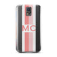 Personalised Transparent Striped Coral Pink Samsung Galaxy S5 Case