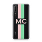 Personalised Transparent Striped Pink Green Huawei P Smart Pro 2019
