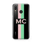 Personalised Transparent Striped Pink Green Huawei P20 Lite Phone Case