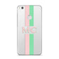 Personalised Transparent Striped Pink Green Huawei P8 Lite Case