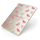 Personalised Transparent Watermelon Apple iPad Case on Gold iPad Side View
