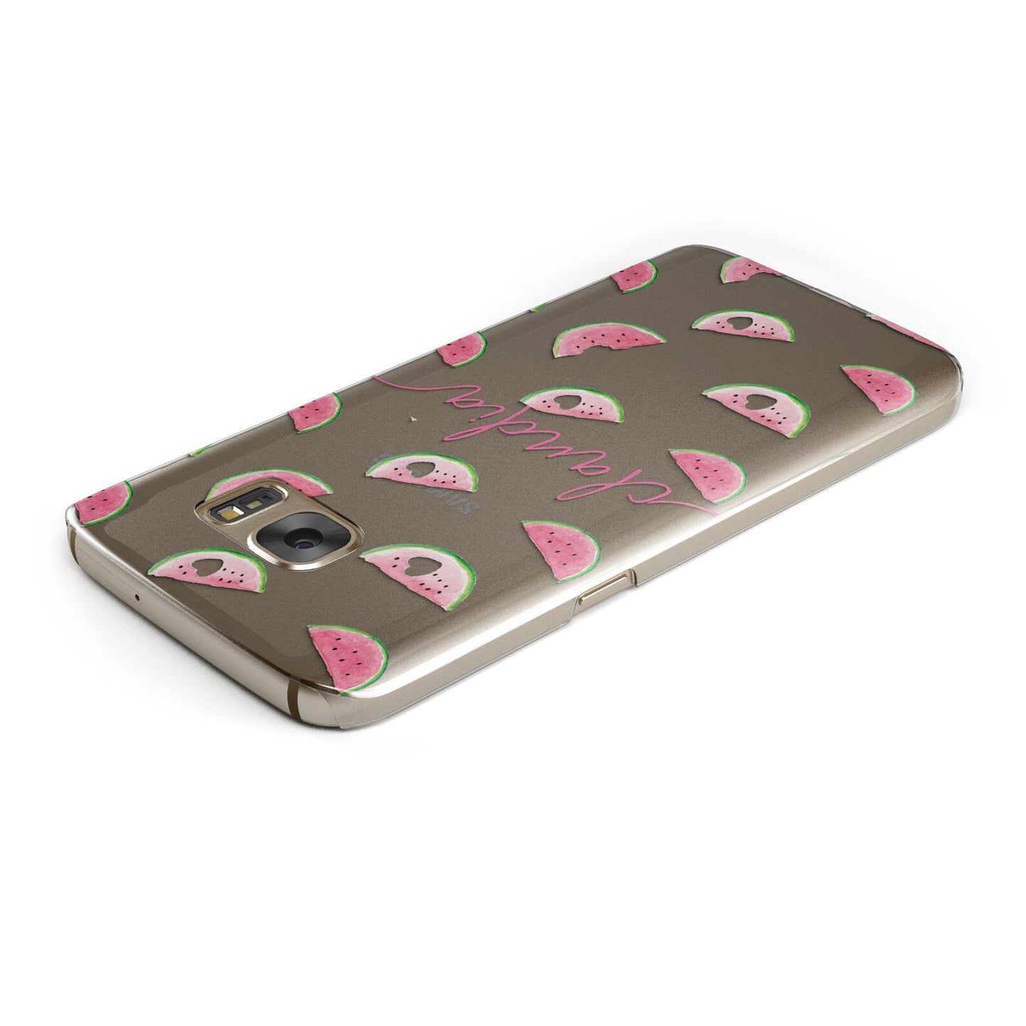 Personalised Transparent Watermelon Samsung Galaxy Case Top Cutout