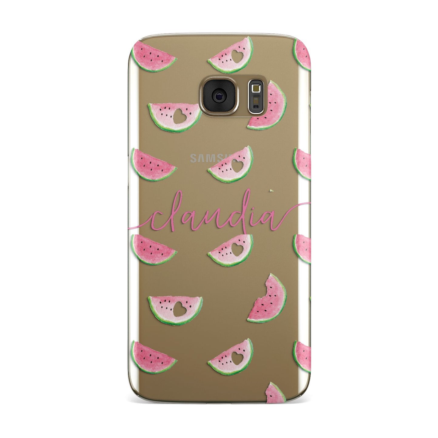 Personalised Transparent Watermelon Samsung Galaxy Case