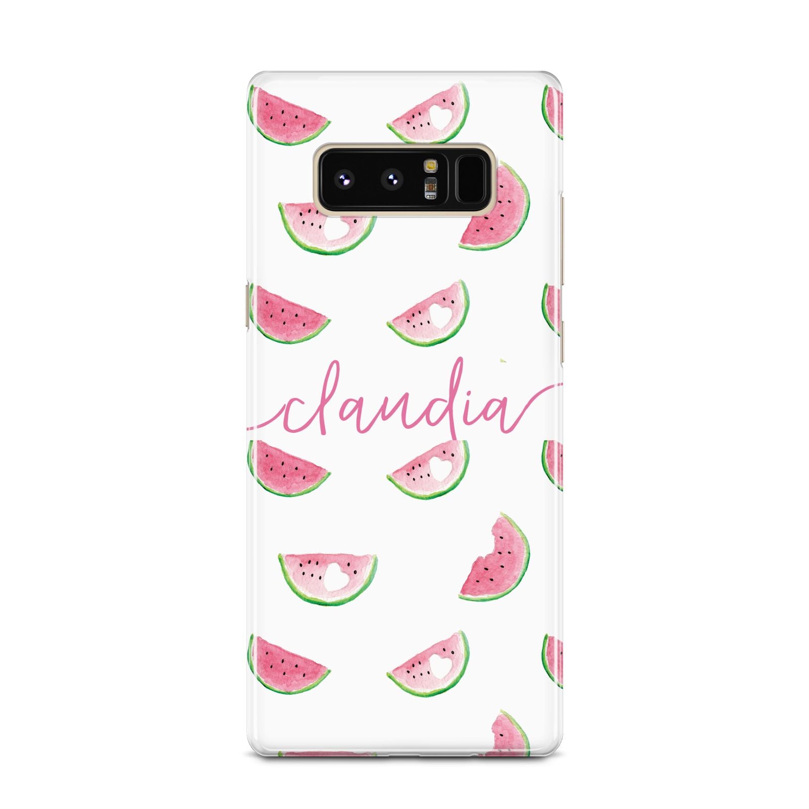 Personalised Transparent Watermelon Samsung Galaxy Note 8 Case