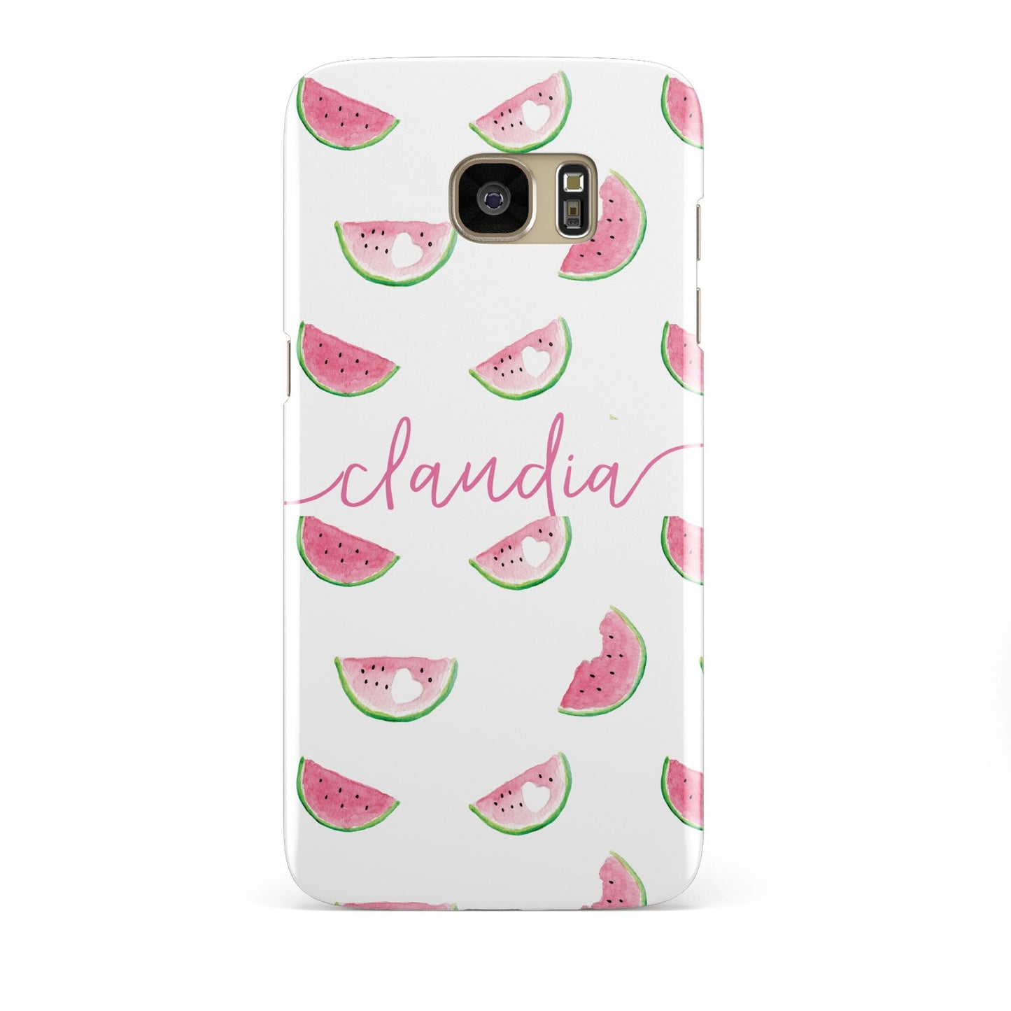 Personalised Transparent Watermelon Samsung Galaxy S7 Edge Case