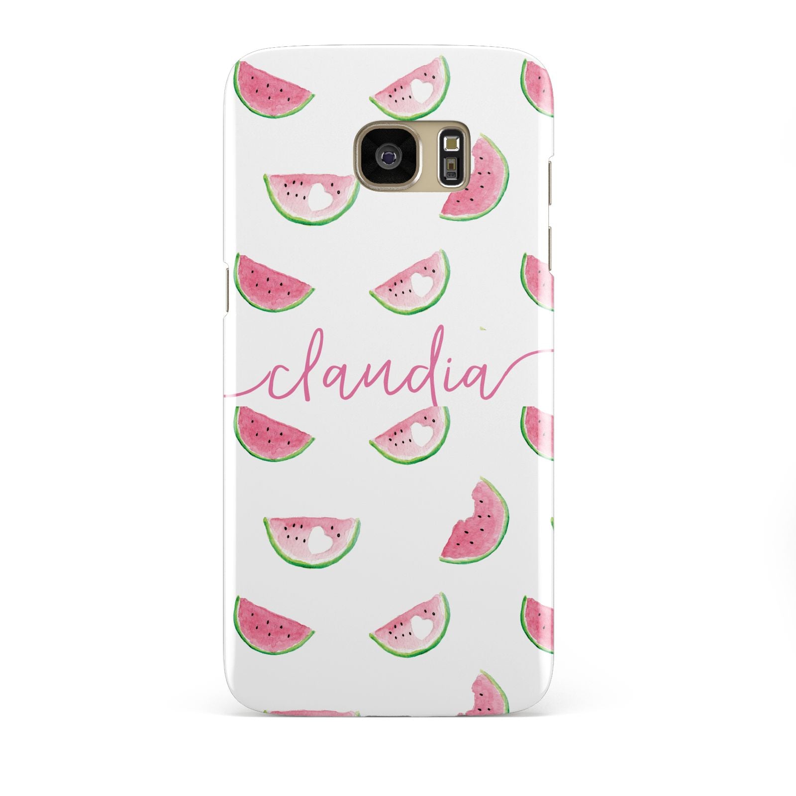 Personalised Transparent Watermelon Samsung Galaxy S7 Edge Case