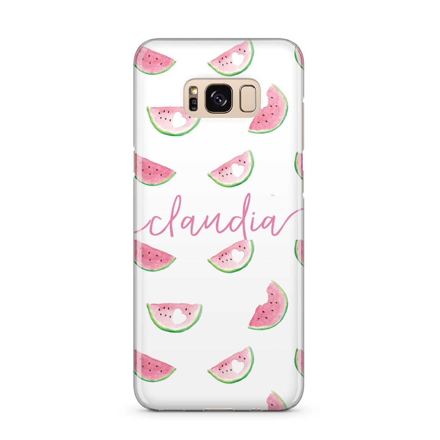 Personalised Transparent Watermelon Samsung Galaxy S8 Plus Case