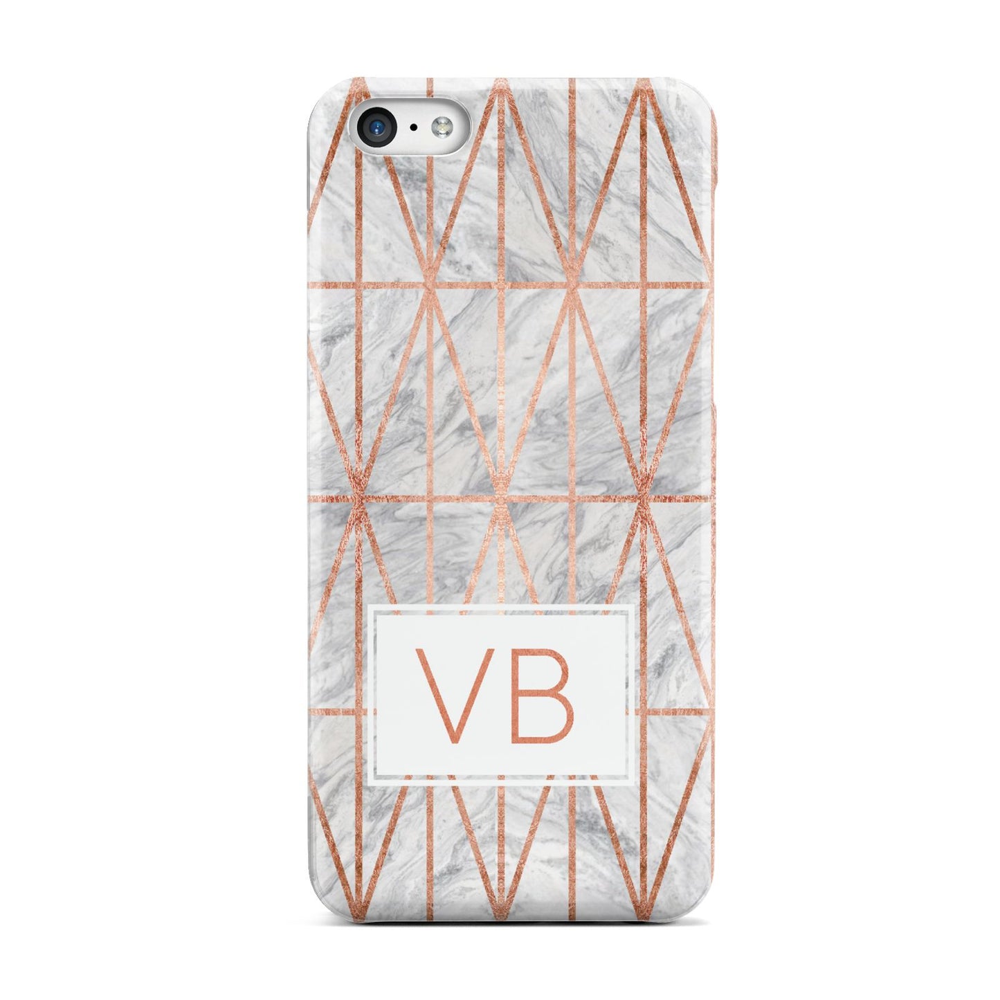 Personalised Triangular Marble Initials Apple iPhone 5c Case