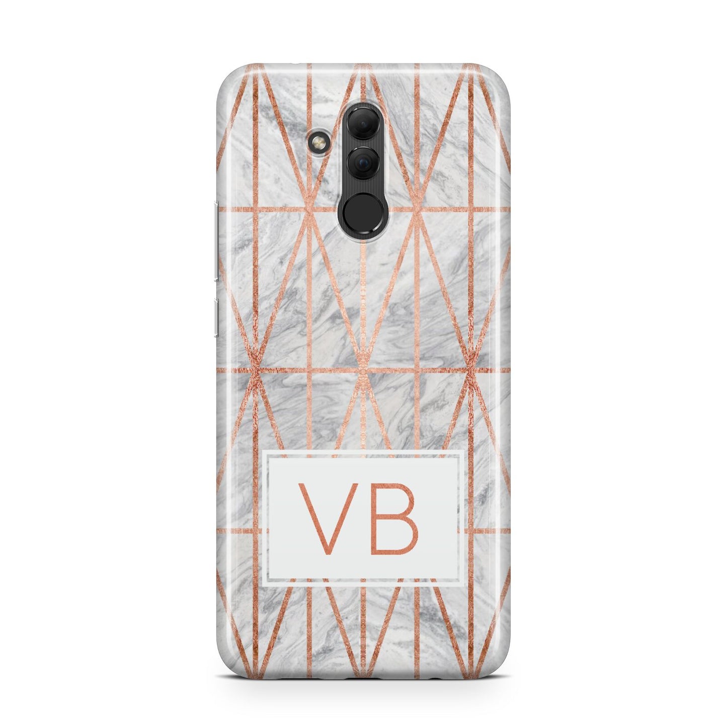 Personalised Triangular Marble Initials Huawei Mate 20 Lite