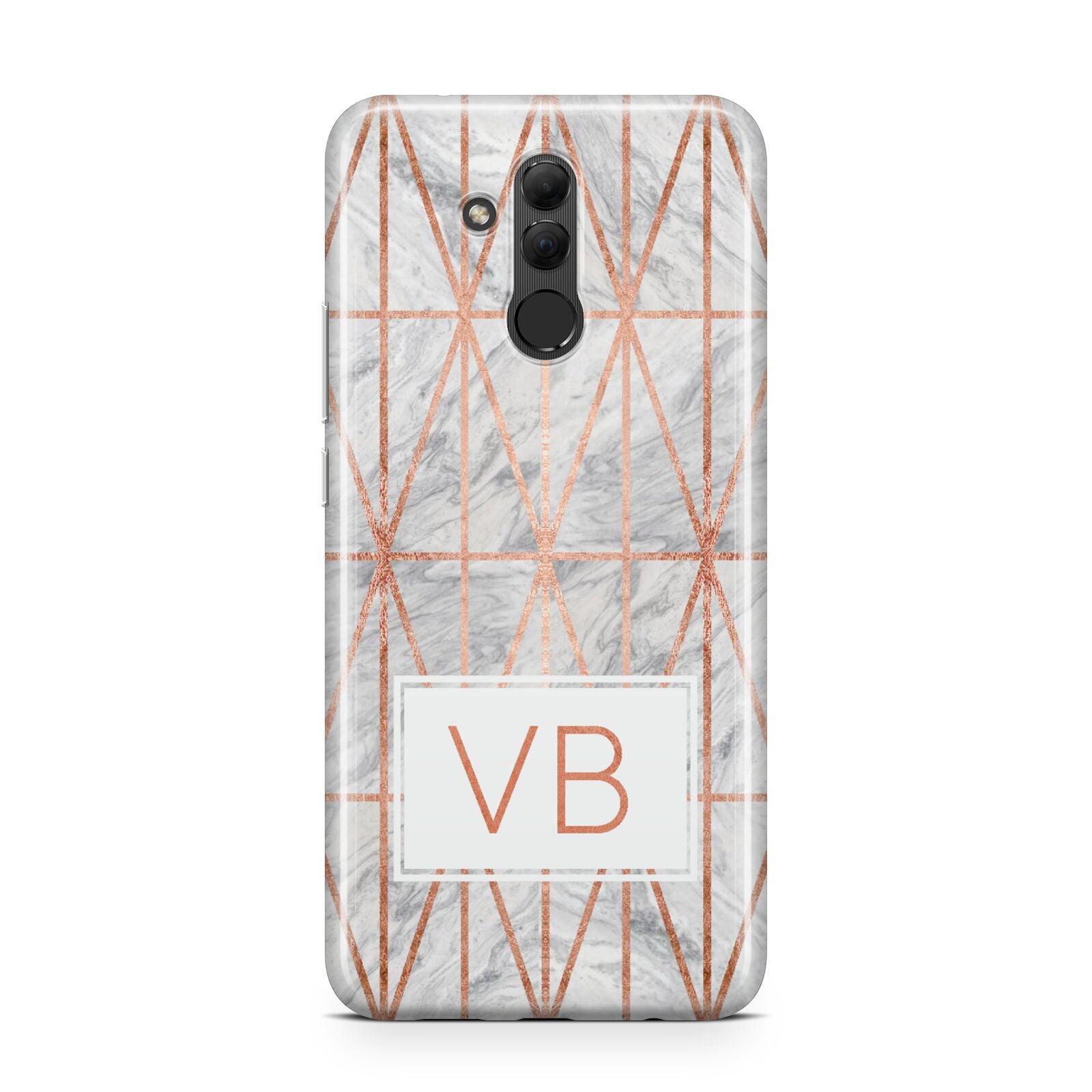 Personalised Triangular Marble Initials Huawei Mate 20 Lite