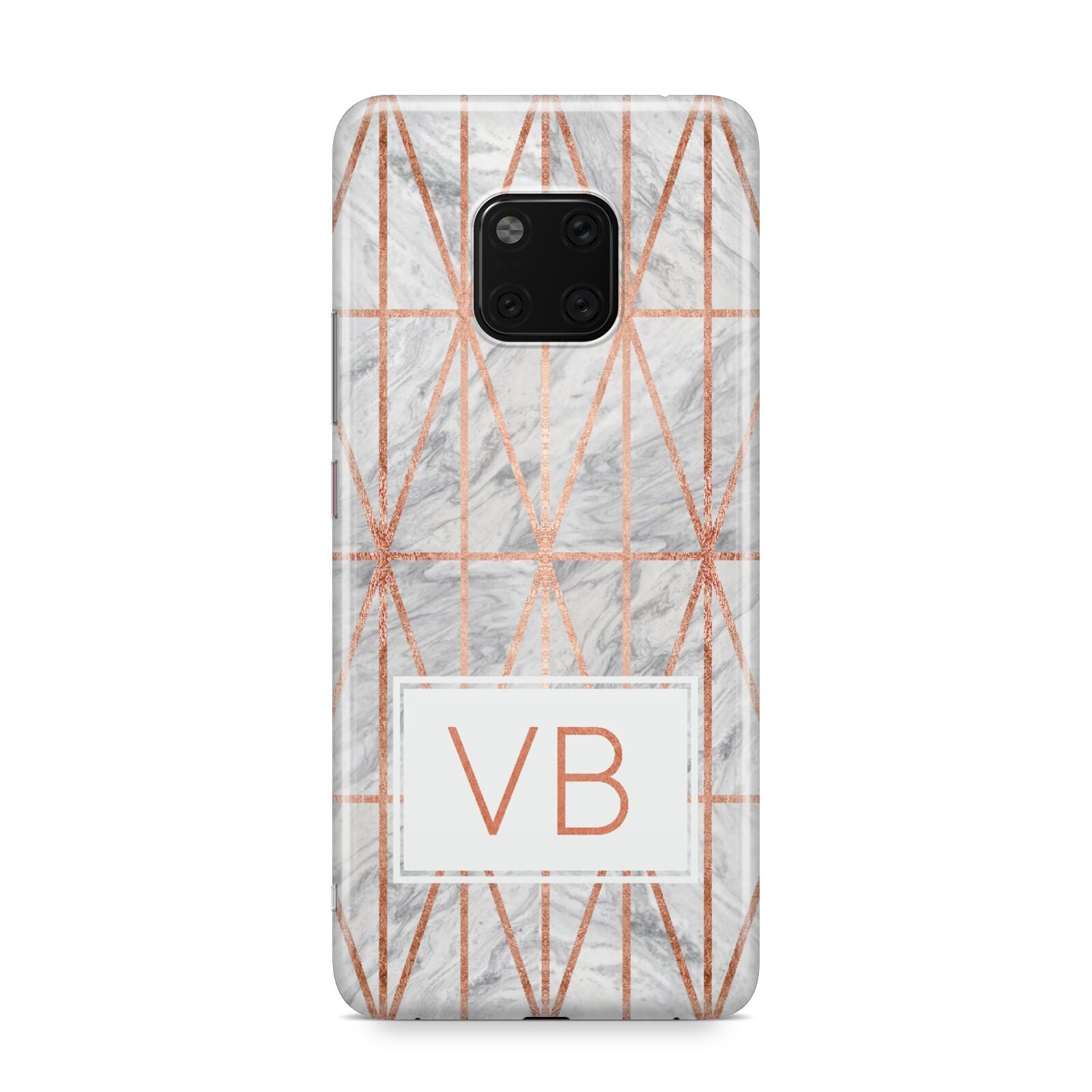 Personalised Triangular Marble Initials Huawei Mate 20 Pro Phone Case