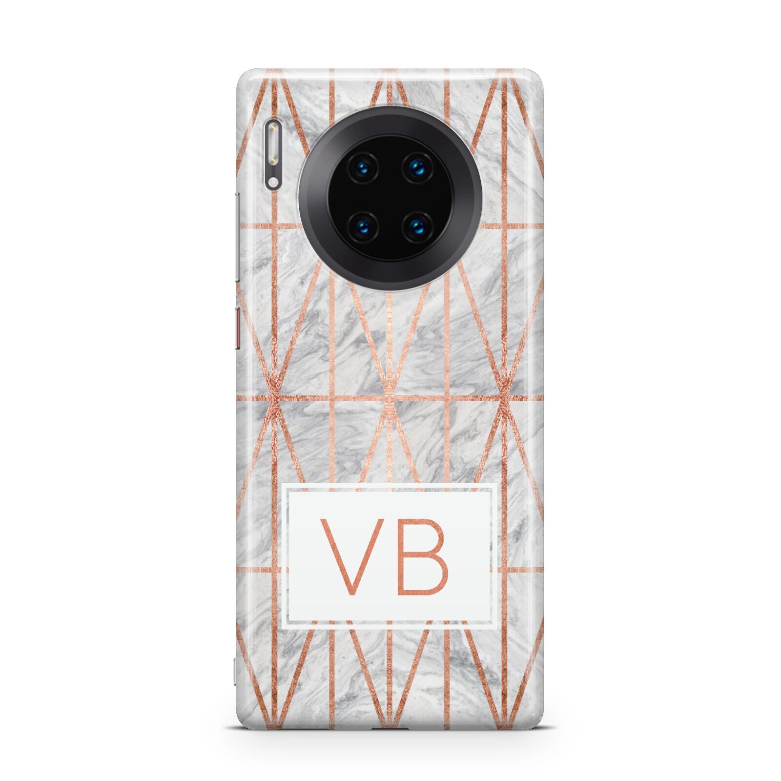 Personalised Triangular Marble Initials Huawei Mate 30 Pro Phone Case