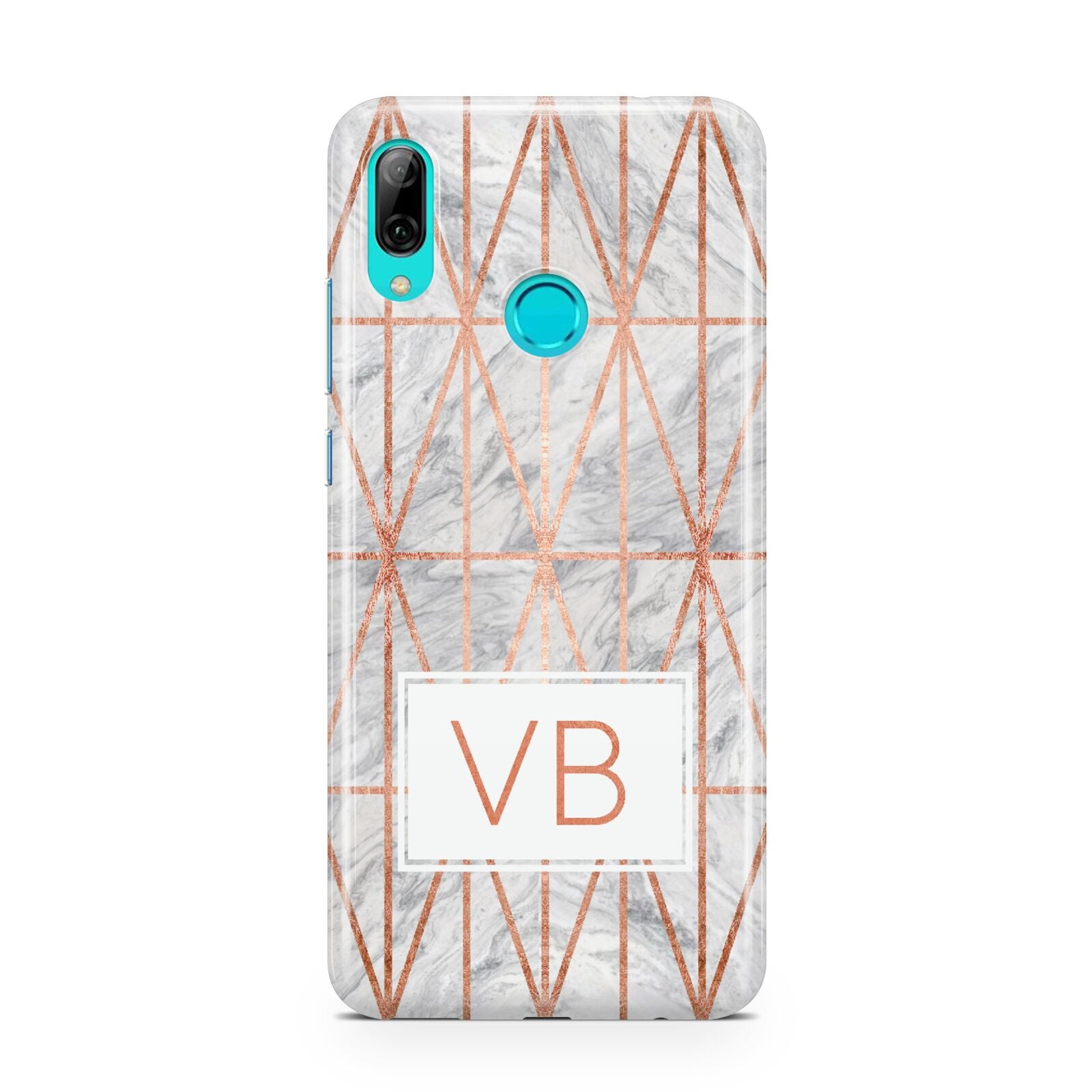 Personalised Triangular Marble Initials Huawei P Smart 2019 Case