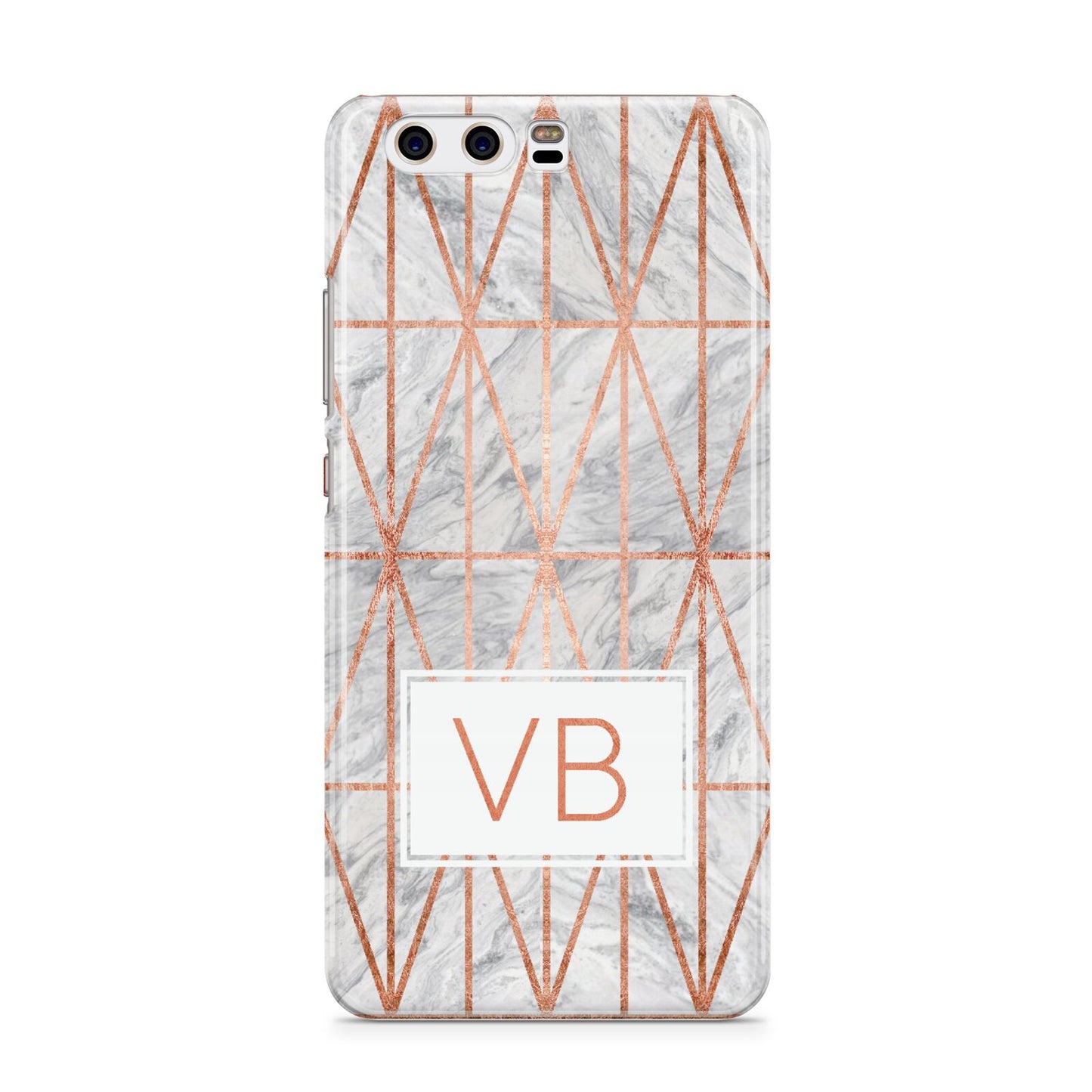 Personalised Triangular Marble Initials Huawei P10 Phone Case