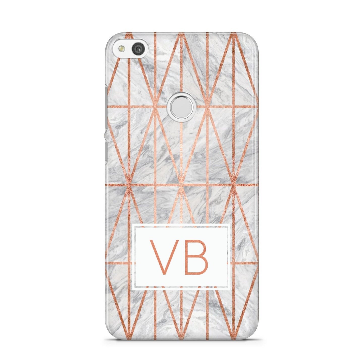 Personalised Triangular Marble Initials Huawei P8 Lite Case