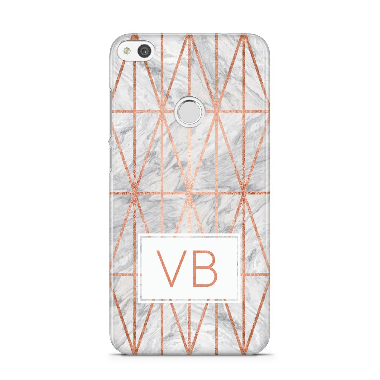 Personalised Triangular Marble Initials Huawei P8 Lite Case