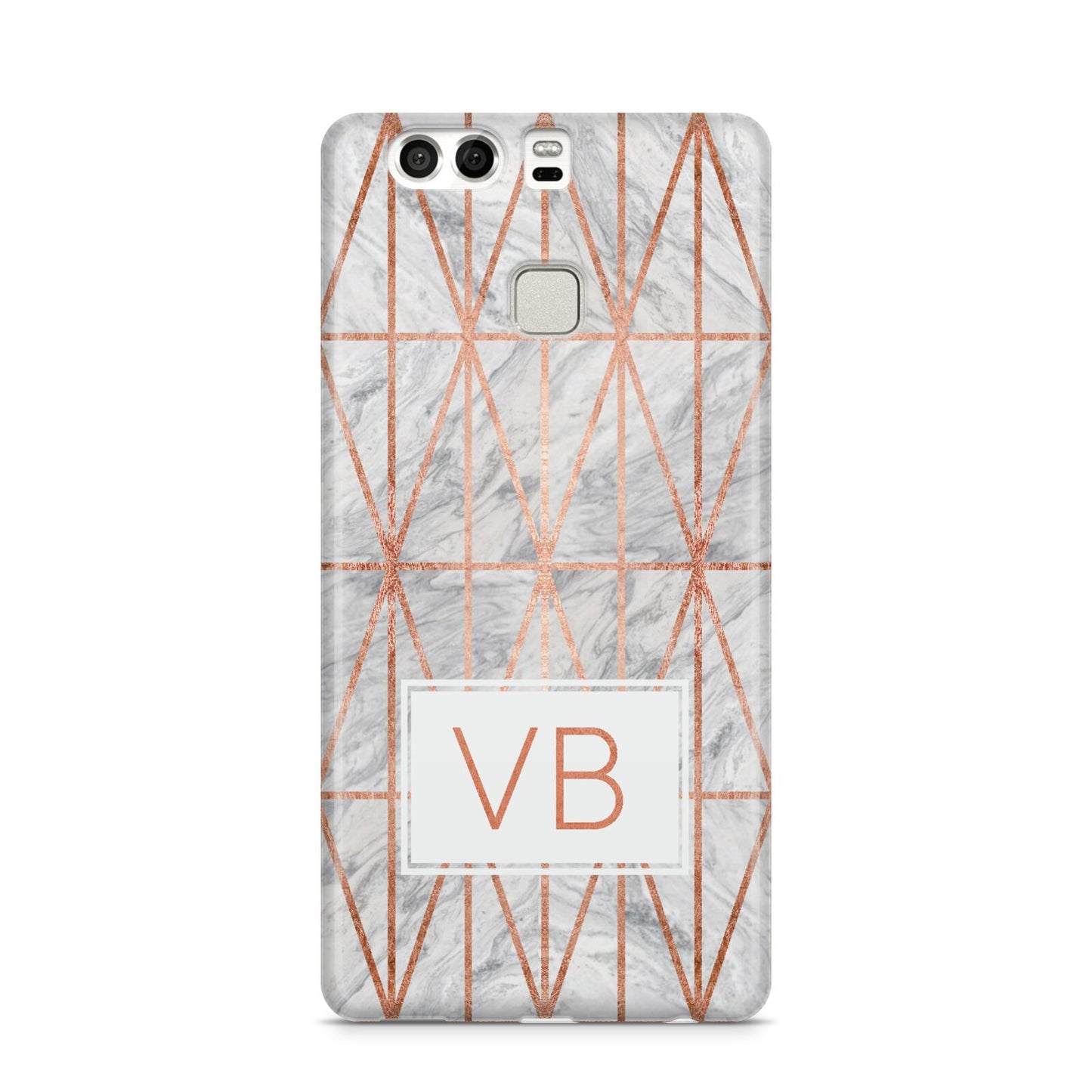 Personalised Triangular Marble Initials Huawei P9 Case