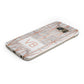 Personalised Triangular Marble Initials Protective Samsung Galaxy Case Angled Image