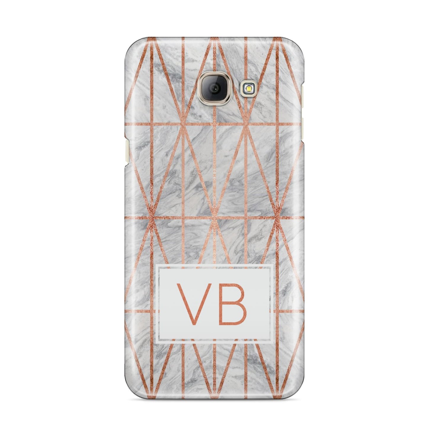 Personalised Triangular Marble Initials Samsung Galaxy A8 2016 Case
