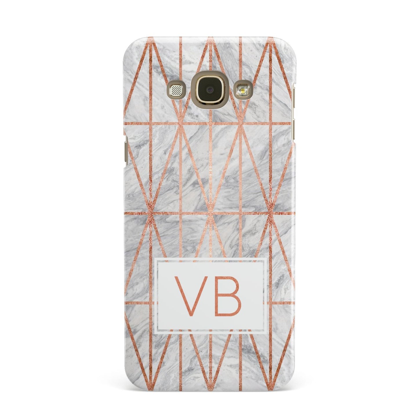 Personalised Triangular Marble Initials Samsung Galaxy A8 Case