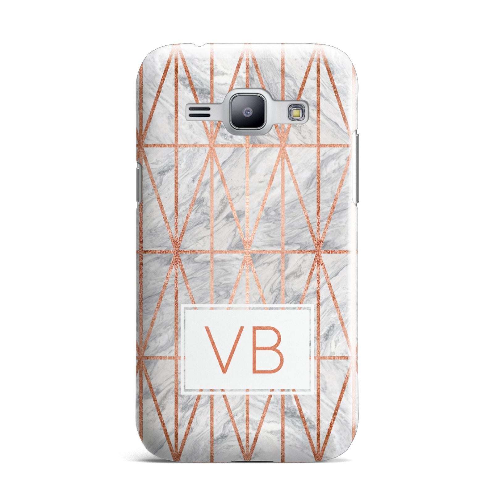 Personalised Triangular Marble Initials Samsung Galaxy J1 2015 Case