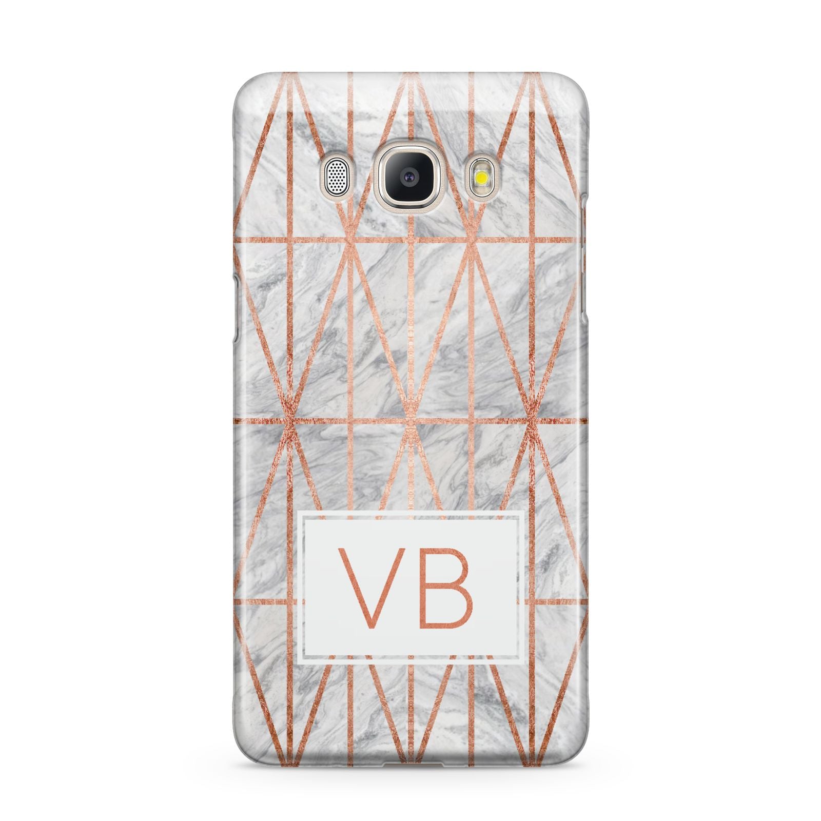 Personalised Triangular Marble Initials Samsung Galaxy J5 2016 Case