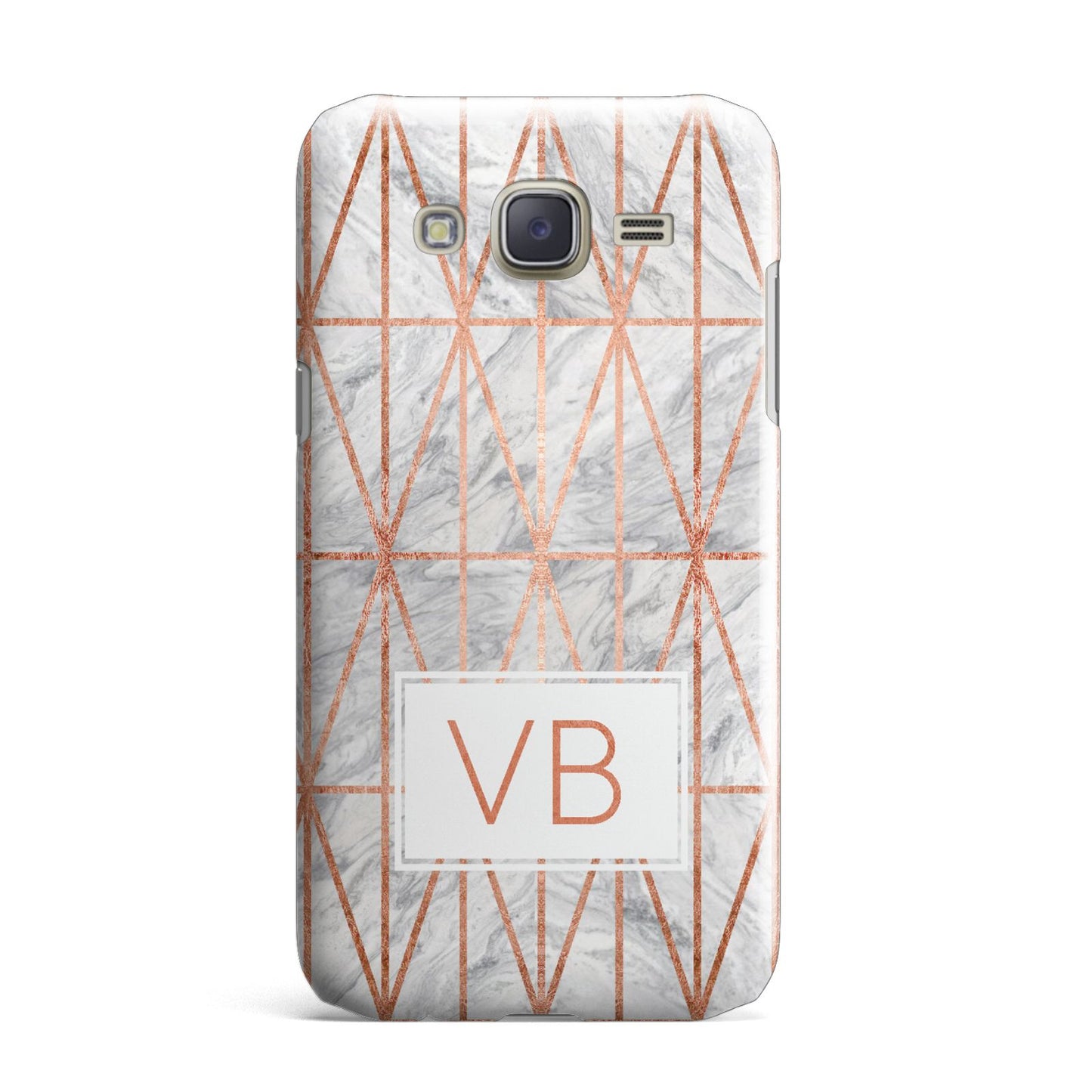 Personalised Triangular Marble Initials Samsung Galaxy J7 Case