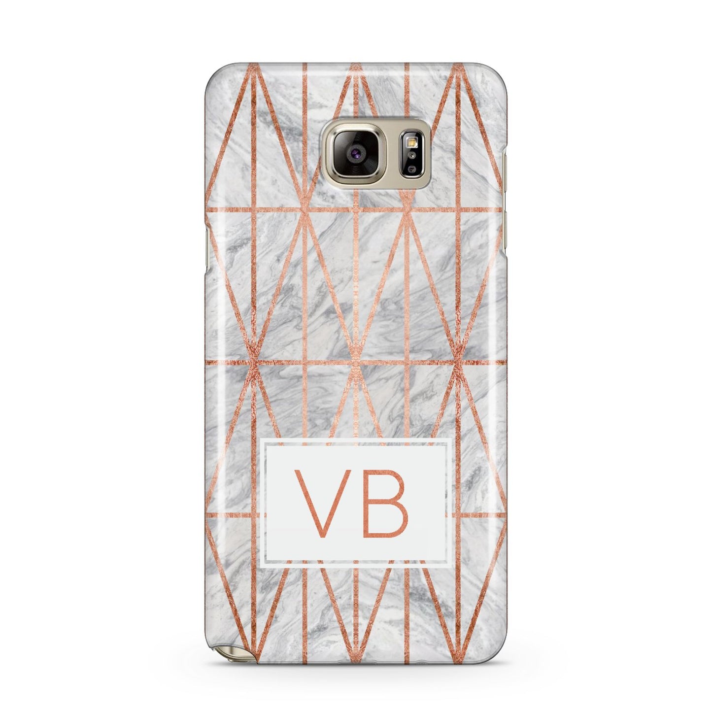 Personalised Triangular Marble Initials Samsung Galaxy Note 5 Case