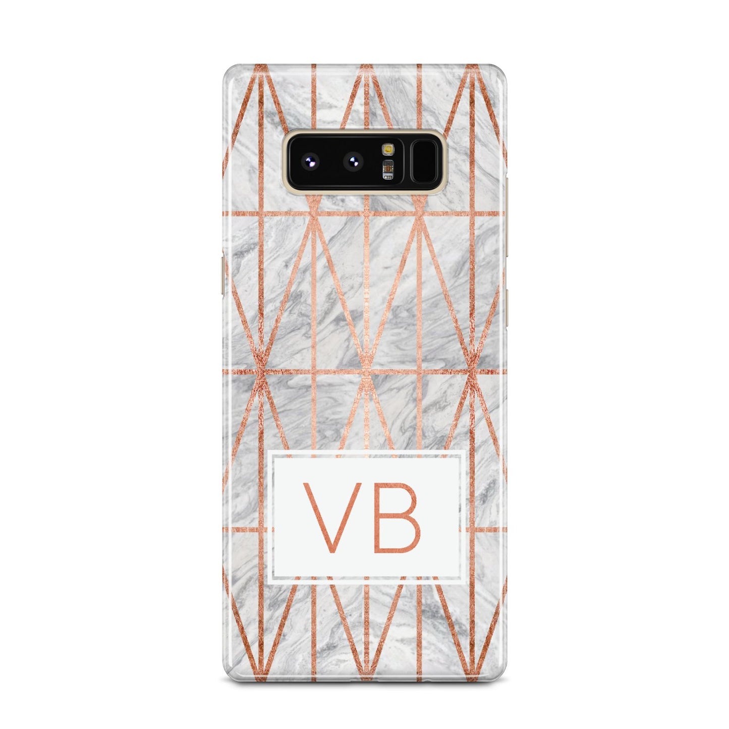 Personalised Triangular Marble Initials Samsung Galaxy Note 8 Case