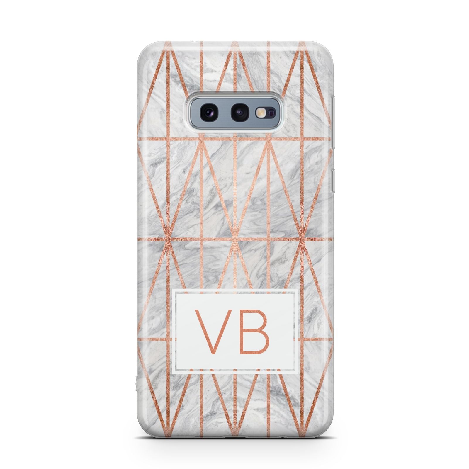 Personalised Triangular Marble Initials Samsung Galaxy S10E Case