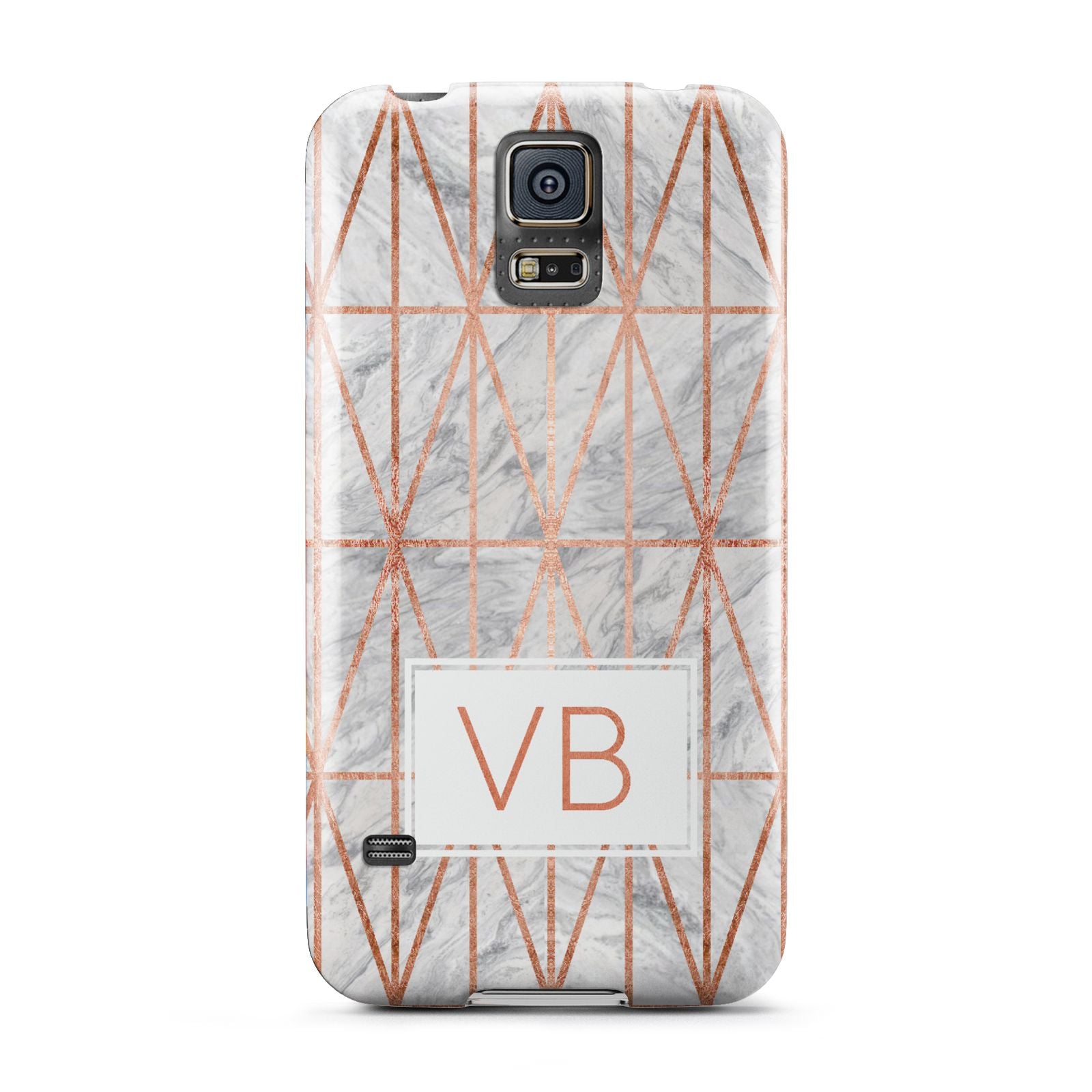 Personalised Triangular Marble Initials Samsung Galaxy S5 Case