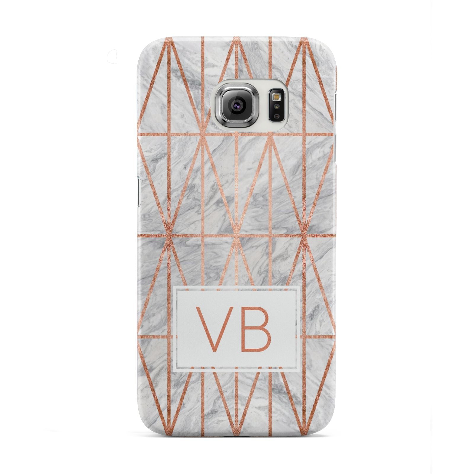Personalised Triangular Marble Initials Samsung Galaxy S6 Edge Case