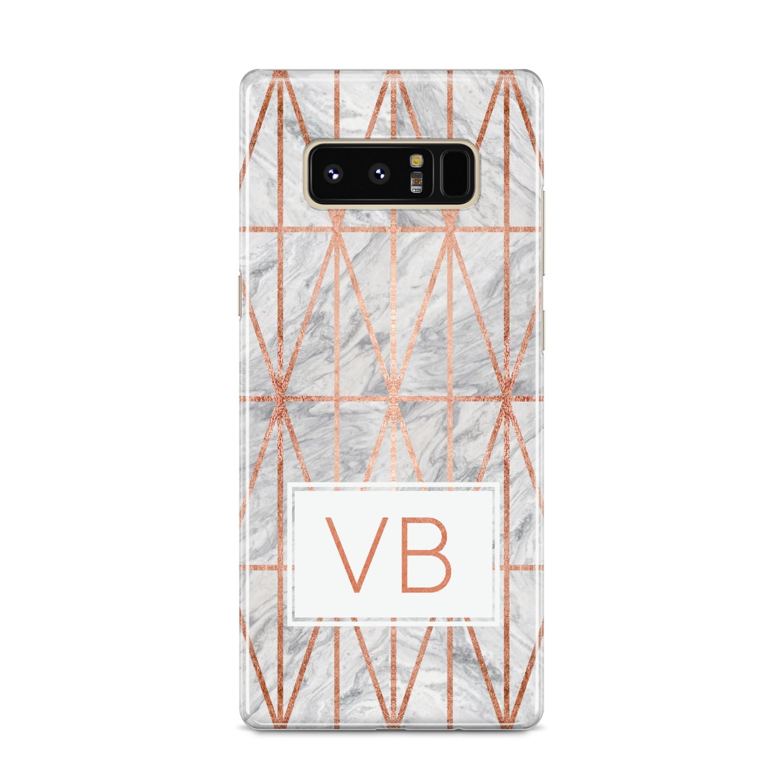 Personalised Triangular Marble Initials Samsung Galaxy S8 Case